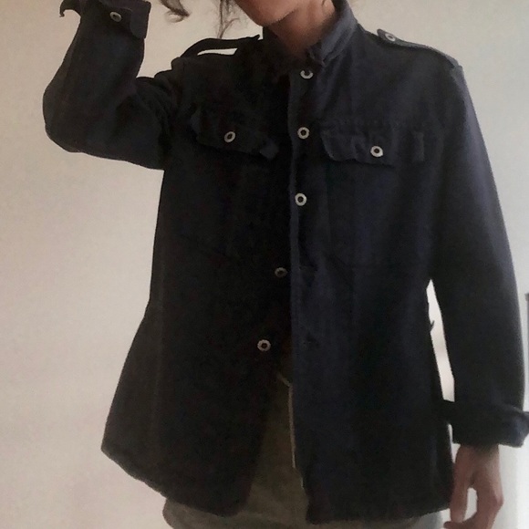 Navy blue canevas chore jacket. - Picture 5 of 6